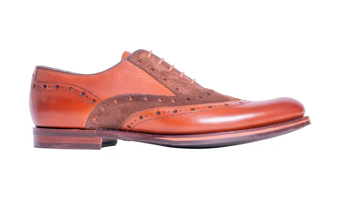 Abingdon 8211 Chestnut CalfPolo Suede Men Barker Shoes Mens Brogues