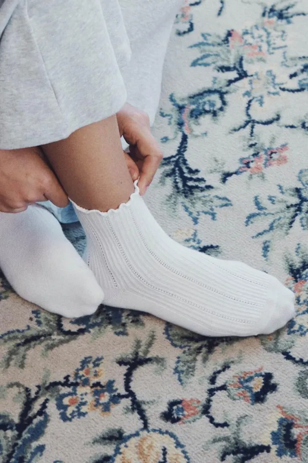 Accessories Supr Accessories Hannah Pointelle Sock 2 Pack White Accessories Supr Accessories Hannah Pointelle Sock 2 Pack White