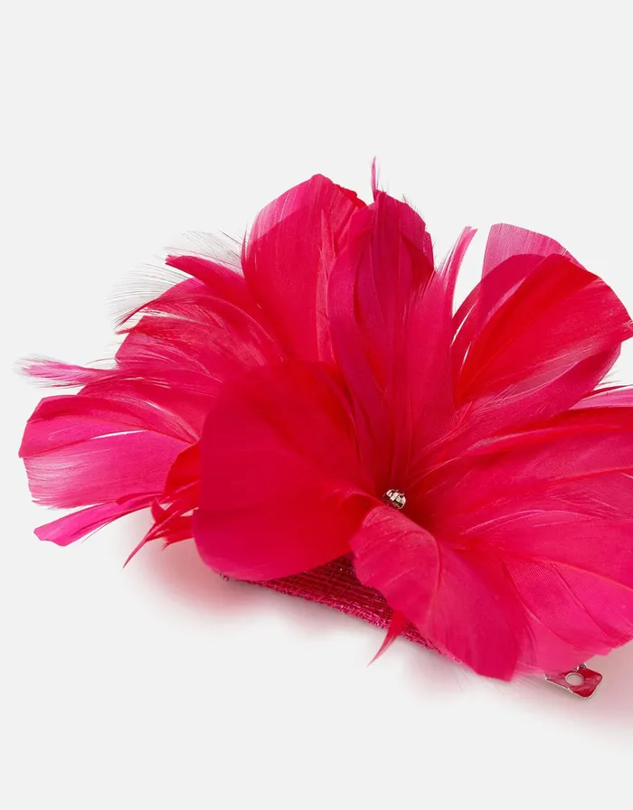 Accessorize Abigail Flower Hair Clip Pink Fuchsia Women Hats