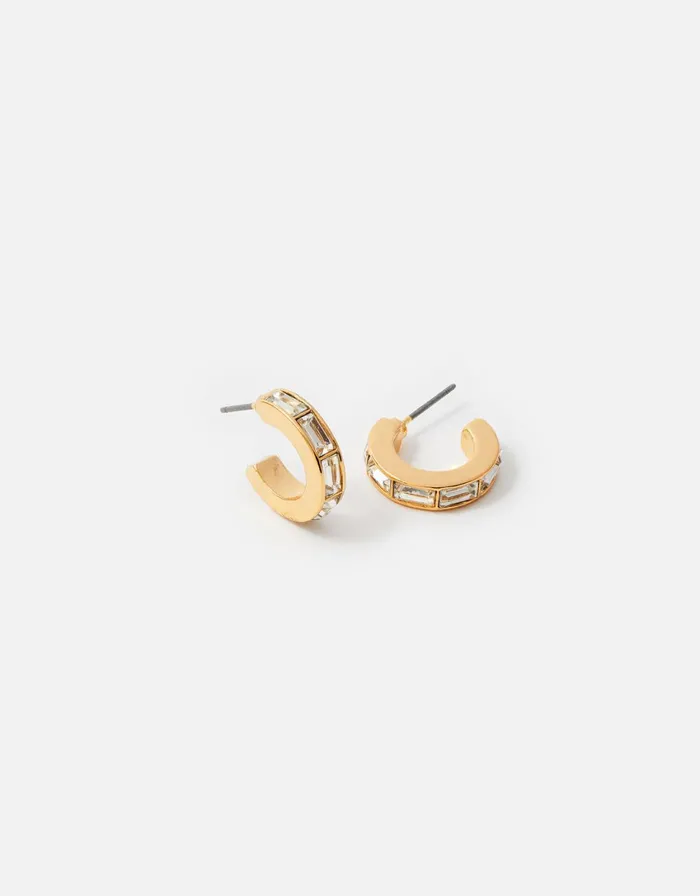 Accessorize Baguette Hoop Earrings Women Earrings