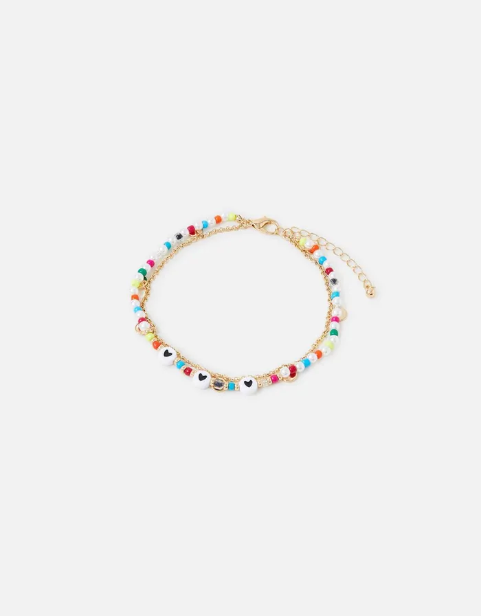 Accessorize Beaded Layered Anklet Women Anklets