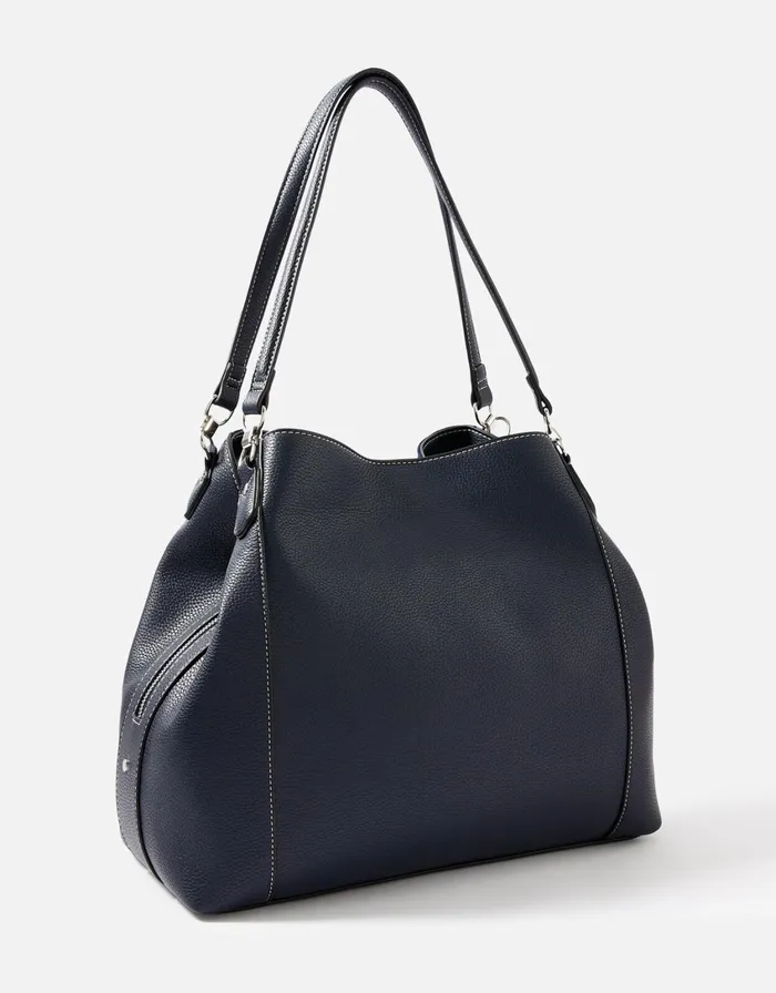 Accessorize Brooklyn Casual Shoulder Bag Blue Navy Women Vegan Bags Backpacks and Purses