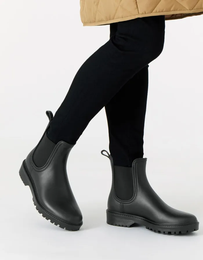 Accessorize Chelsea Rain Boots Black Black Women Boots