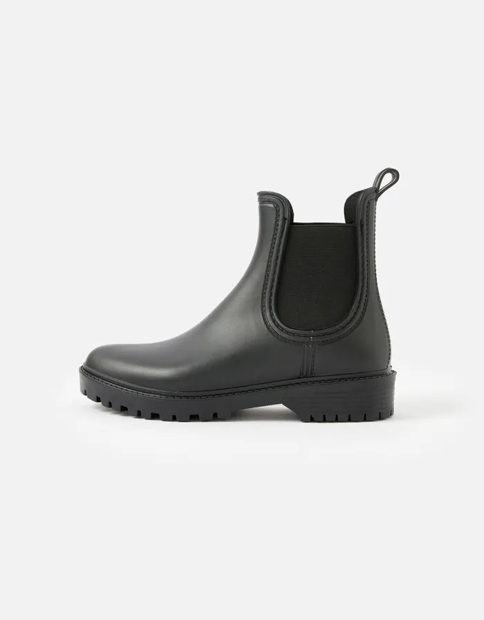 Accessorize Chelsea Rain Boots Black Black Women Boots