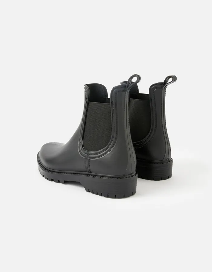 Accessorize Chelsea Rain Boots Black Black Women Boots