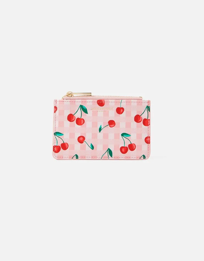 Accessorize Cherry Print Cardholder Women Vegan Bags Backpacks and Purses