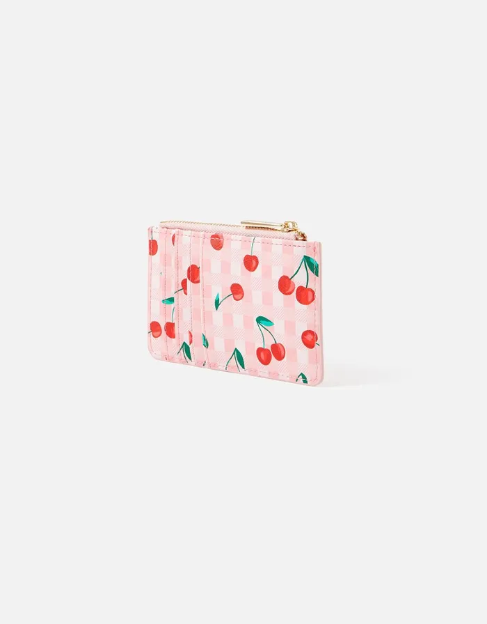 Accessorize Cherry Print Cardholder Women Vegan Bags Backpacks and Purses