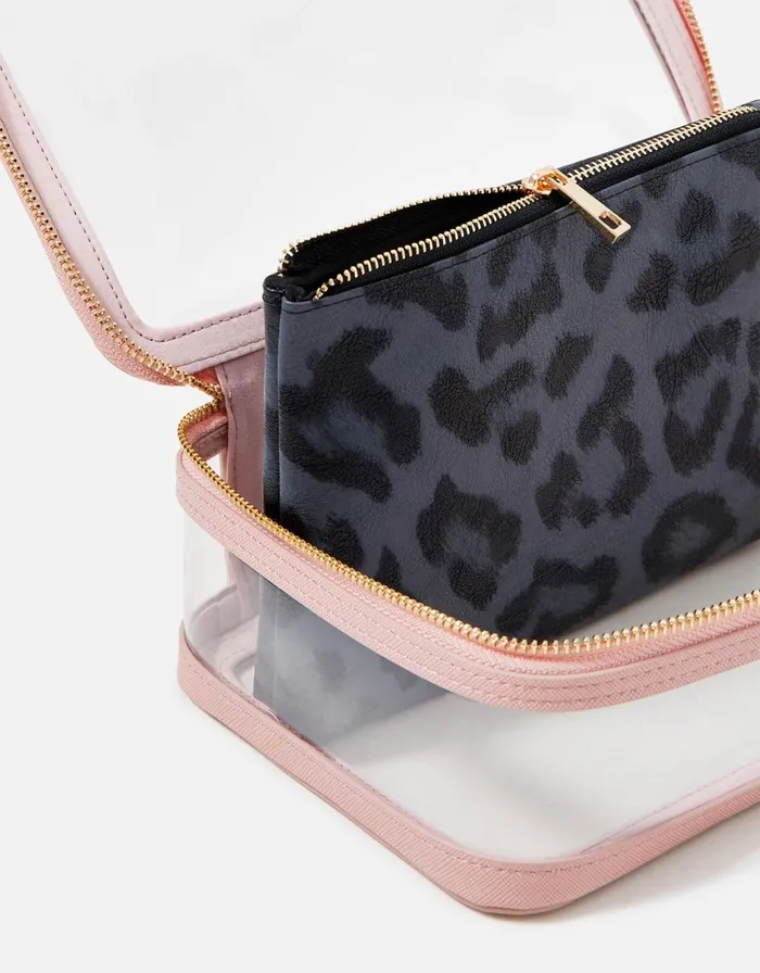 Accessorize Clear Makeup Case Set Women Travel Bags