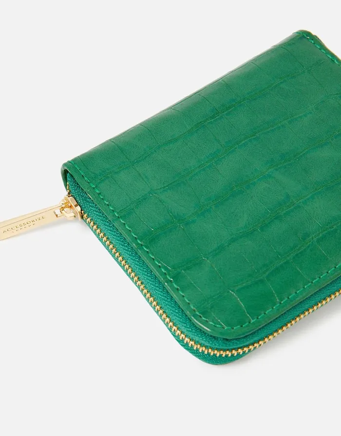 Accessorize Croc ZipAround Purse Women Purses and Wallets