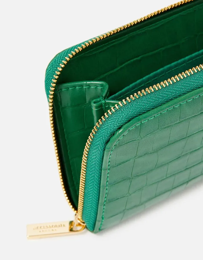 Accessorize Croc ZipAround Purse Women Purses and Wallets