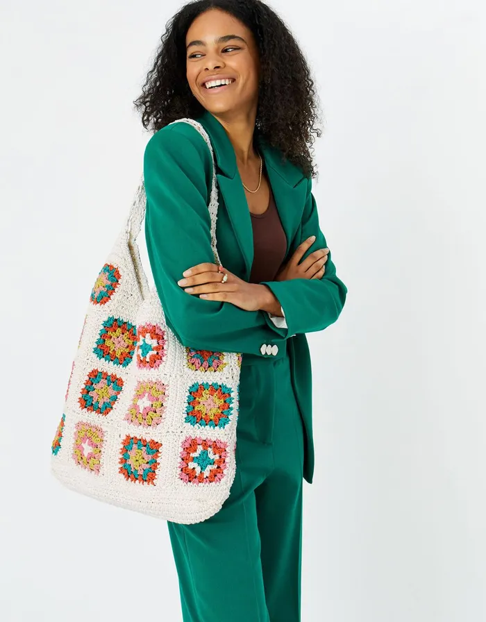 Accessorize Crochet Shopper Bag Women Shoulder Bags