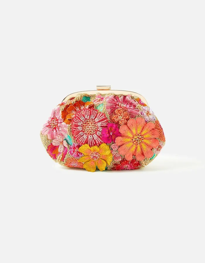 Accessorize Embellished 3D Flower Clutch Bag Women Clutch Bags