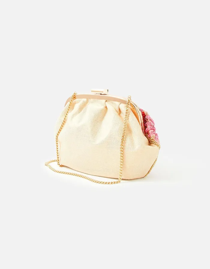 Accessorize Embellished 3D Flower Clutch Bag Women Clutch Bags
