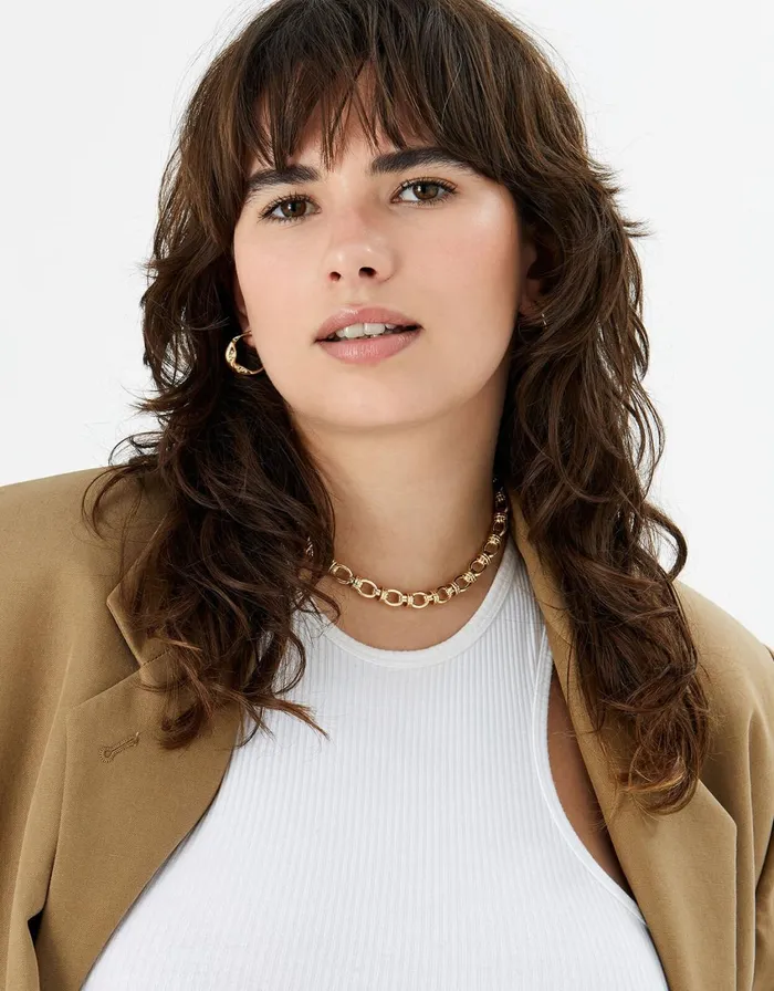 Accessorize Eye Candy Chain Link And Chunky Clasp Necklace Women Necklaces