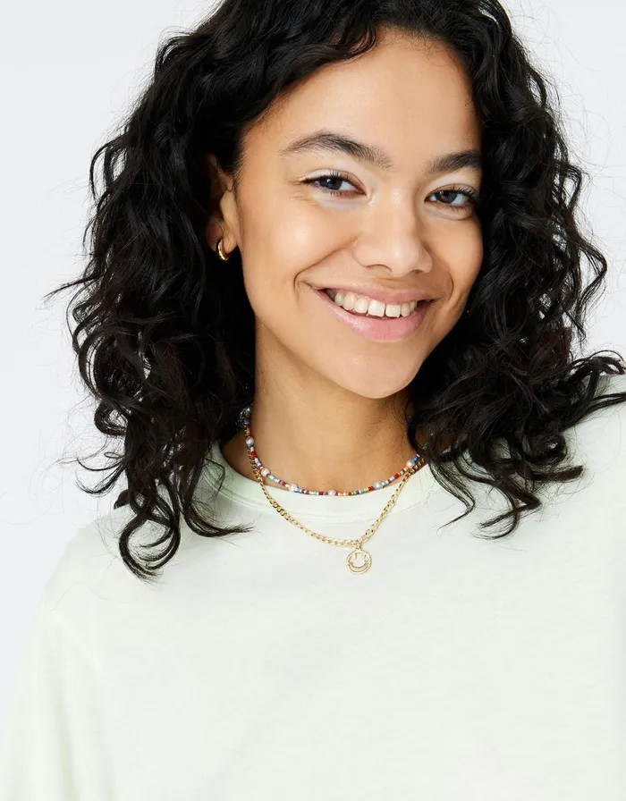 Accessorize Eye Candy Smiley Bead Multirow Necklace Women Necklaces