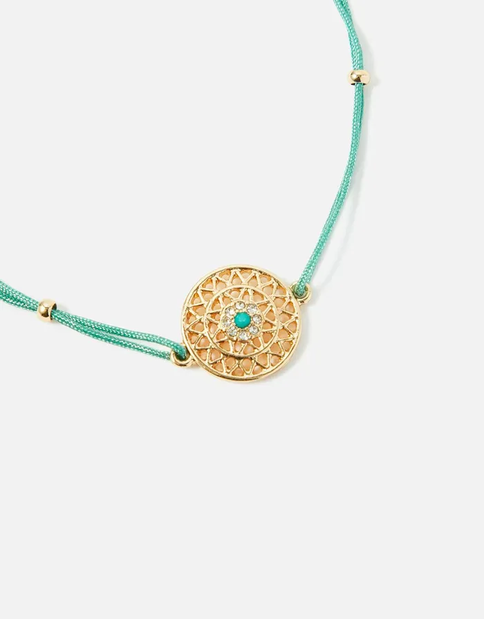 Accessorize Filigree Turquoise Stone Friendship Bracelet Women Bracelets