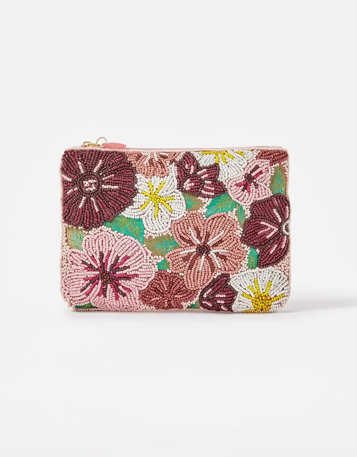 Accessorize Floral Embroidered Pouch Bag Women Purses and Wallets