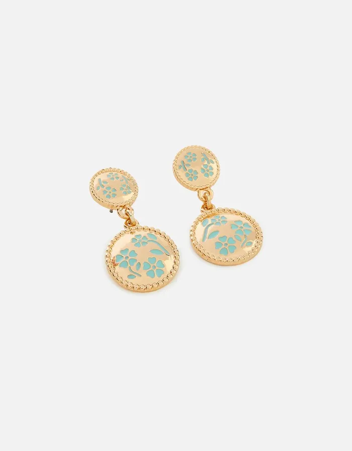 Accessorize Flower Imprint Short Earrings Women Earrings