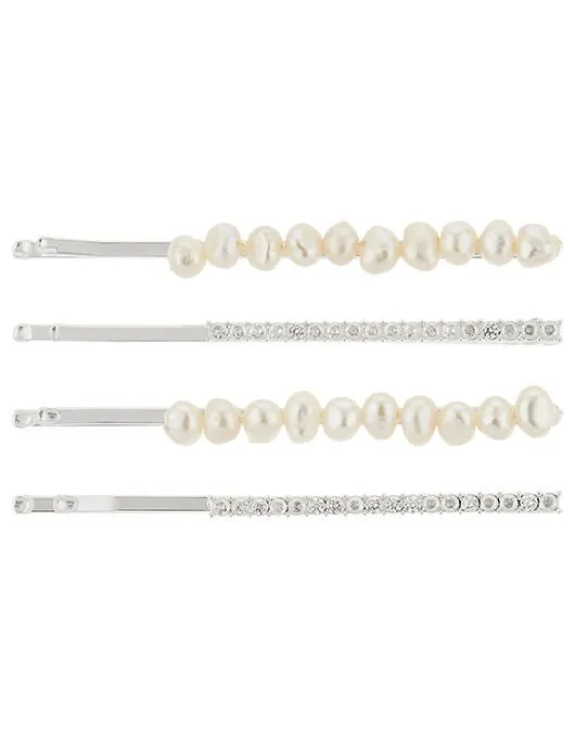 Accessorize Freshwater Pearl And Crystal Hair Clip Set Women Hair Accessories