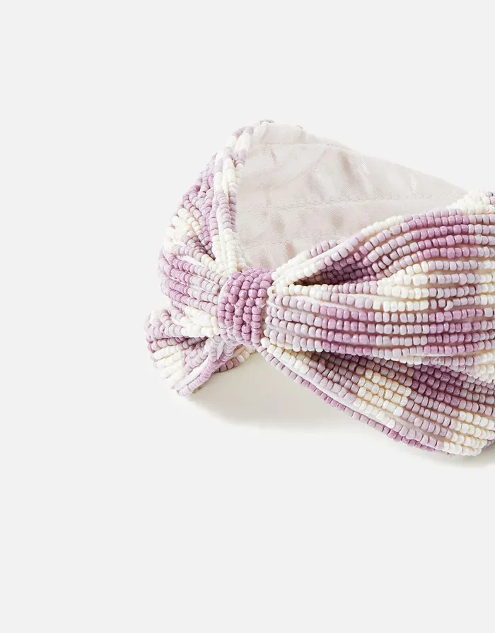Accessorize Gingham Embellished Headband Women Headbands