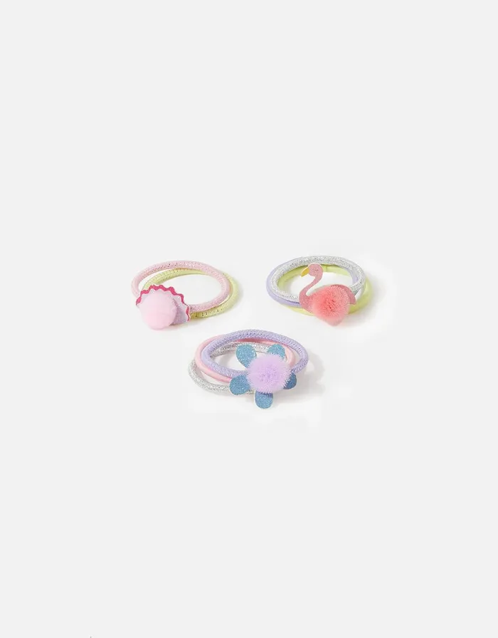 Accessorize Girls PomPom Holiday Hairband Set Girls Hair Accessories