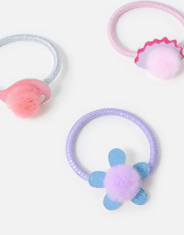 Accessorize Girls PomPom Holiday Hairband Set Girls Hair Accessories