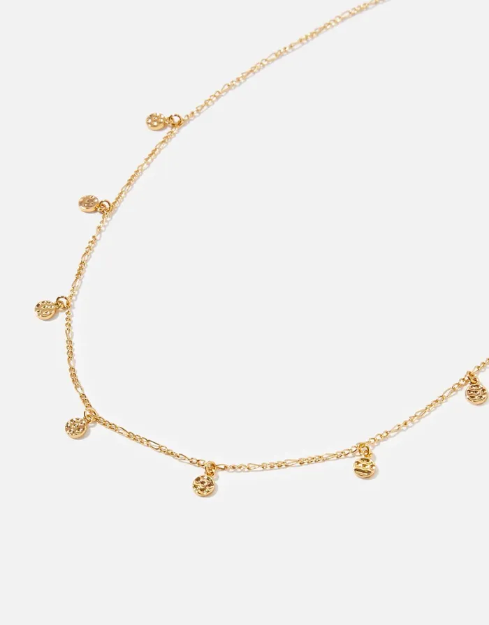 Accessorize GoldPlated Disc Station Necklace Women Necklaces