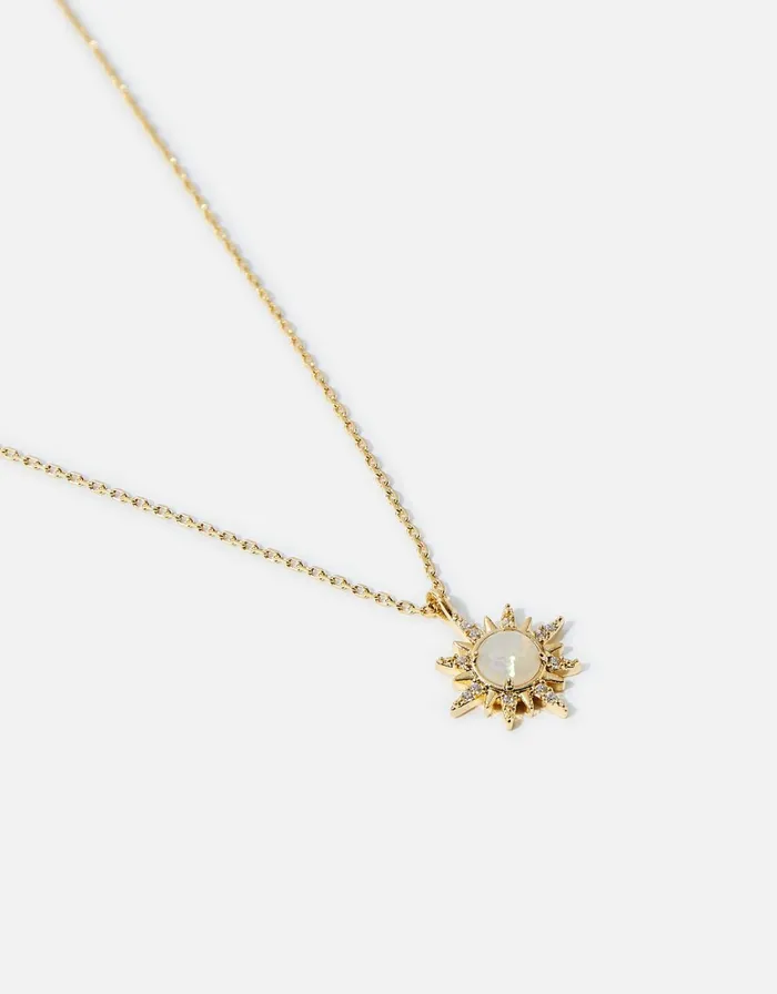 Accessorize GoldPlated Opal Starburst Necklace Women Necklaces