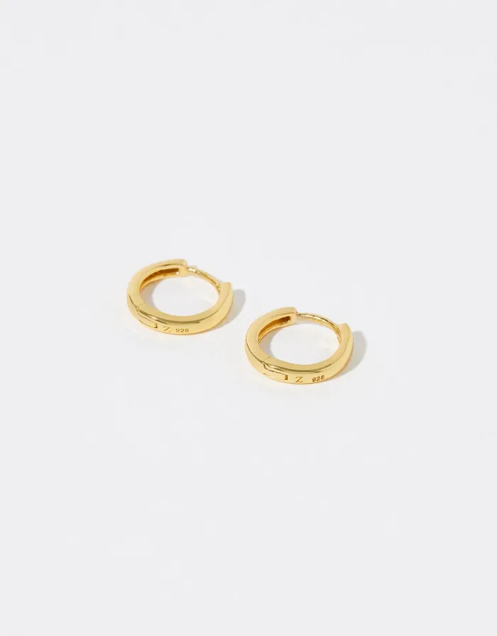 Accessorize Gold Vermeil Huggie Hoop Earrings Women Earrings