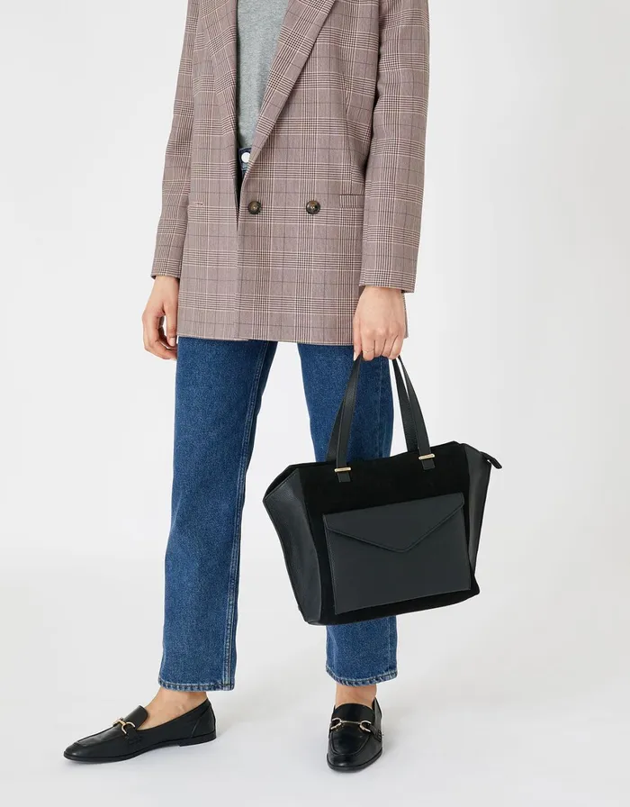 Accessorize Handheld Leather Work Bag Women Leather Bags