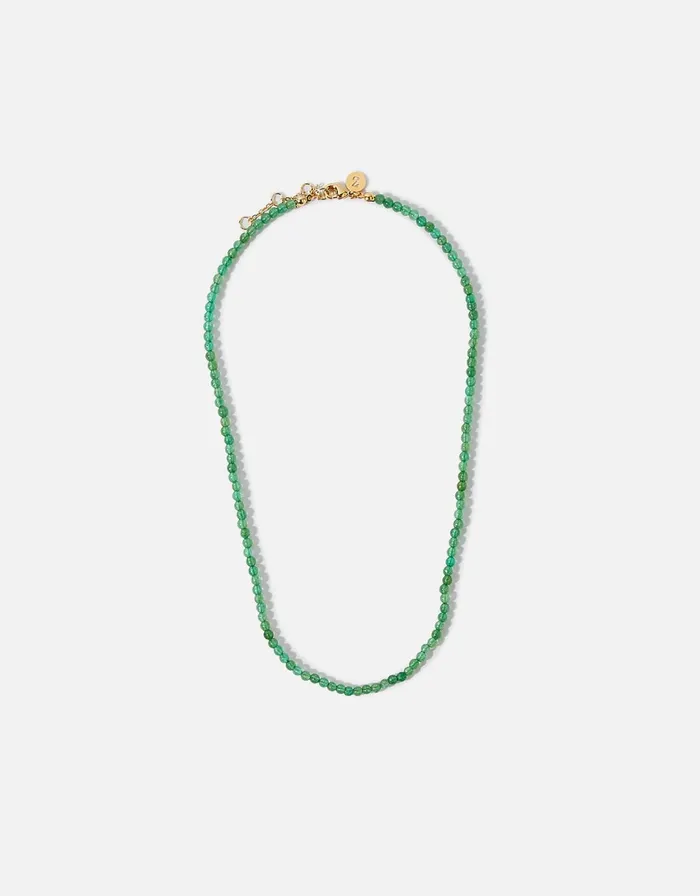 Accessorize Healing Stone Aventurine Beaded Necklace Women Necklaces