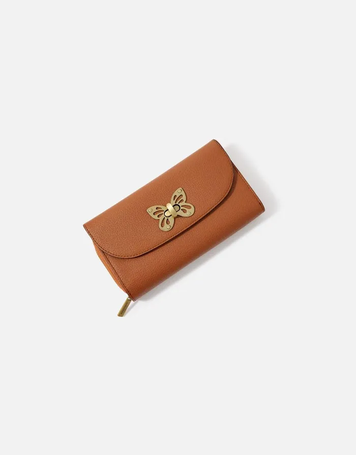 Accessorize Large Butterfly Zip Wallet Women Vegan Bags Backpacks and Purses