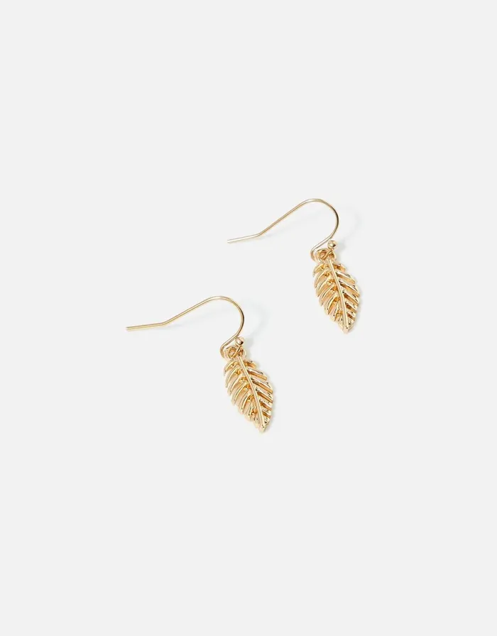 Accessorize Leaf Short Drop Earrings Women Earrings