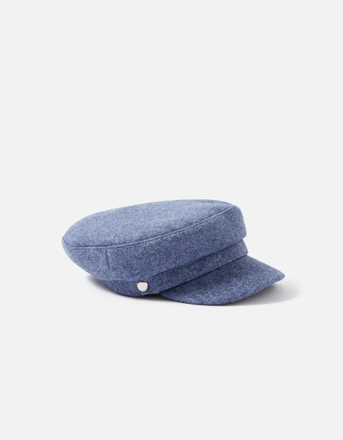 Accessorize Marl Baker Boy Blue Blue Women Hats