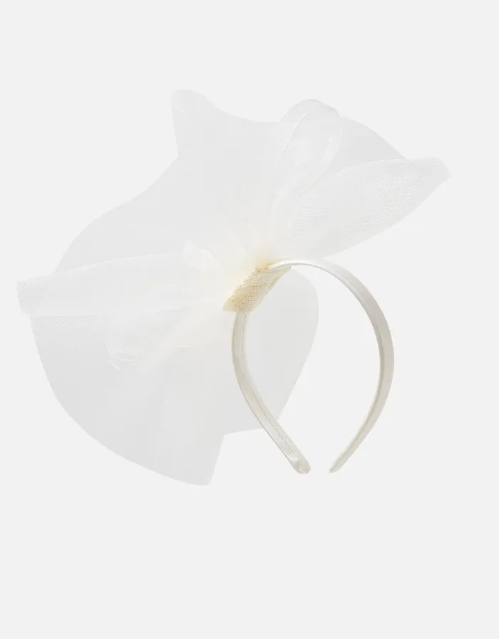 Accessorize Mia Oversized Bow Fascinator Ivory Ivory Women Hats
