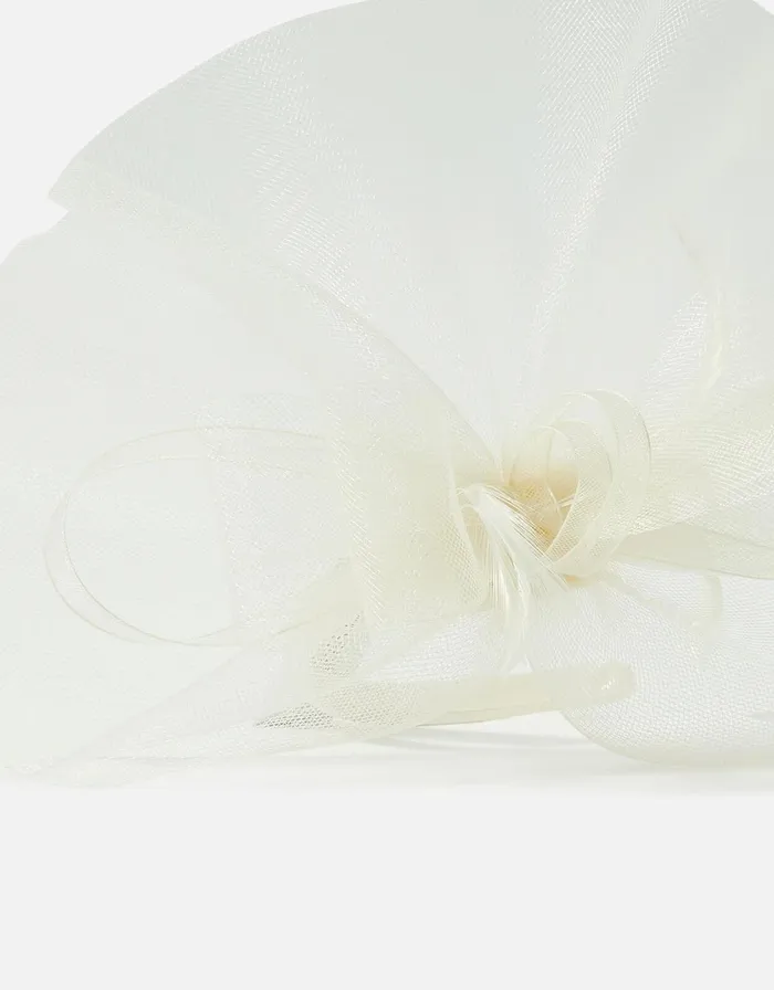 Accessorize Mia Oversized Bow Fascinator Ivory Ivory Women Hats