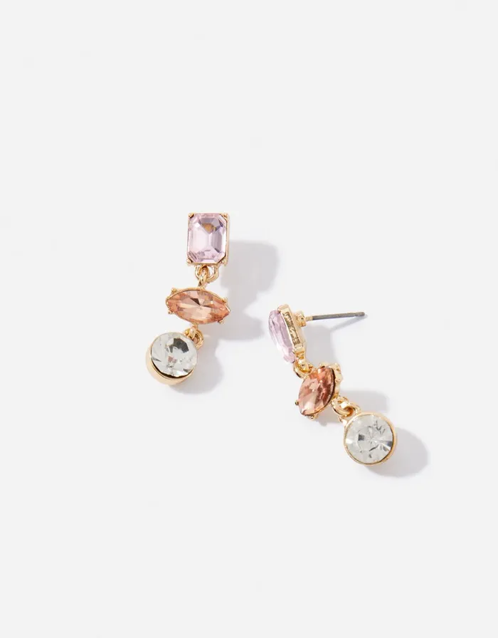 Accessorize Mixed Shape Gem Drop Earrings Women Earrings
