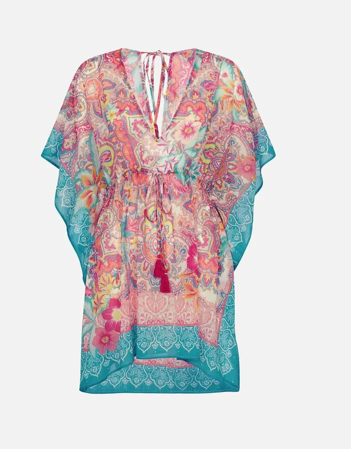 Accessorize Mozambique Chiffon Kaftan Multi Brightsmulti Women Dresses