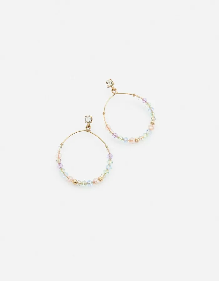 Accessorize Pastel Pop Beaded Hoop Earrings Women Earrings