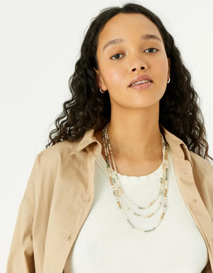 Accessorize Pastel Pop Beaded Layered Necklace Women Necklaces