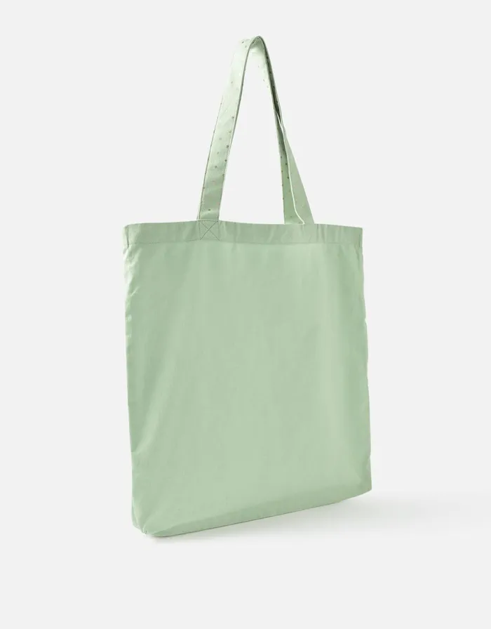 Accessorize Printed Shopper Tote Bag Green Light Green Women Tote and Shopper Bags