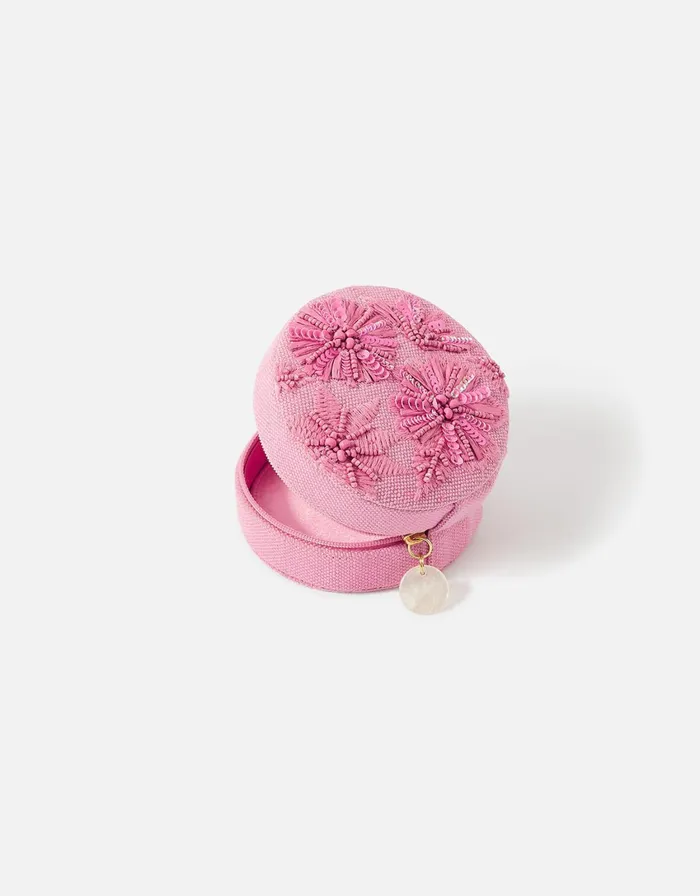 Accessorize Raffia Jewellery Box Women Travel Accessories