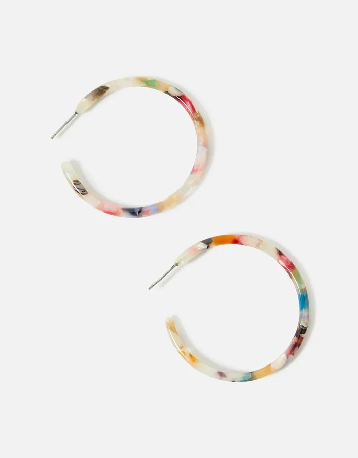 Accessorize Romantic Ramble Skinny Tort Hoop Earrings Women Earrings
