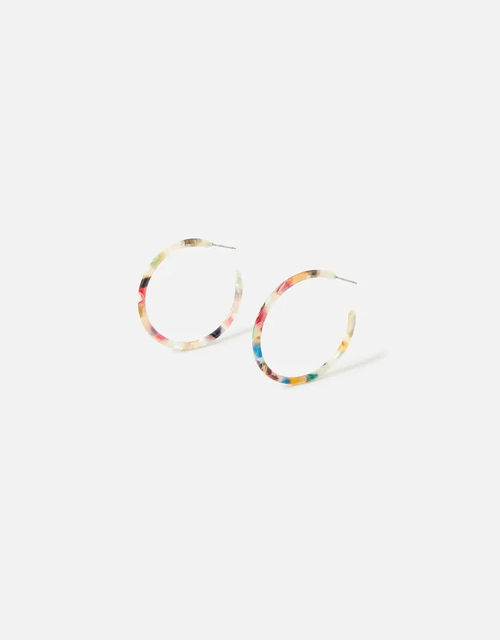 Accessorize Romantic Ramble Skinny Tort Hoop Earrings Women Earrings
