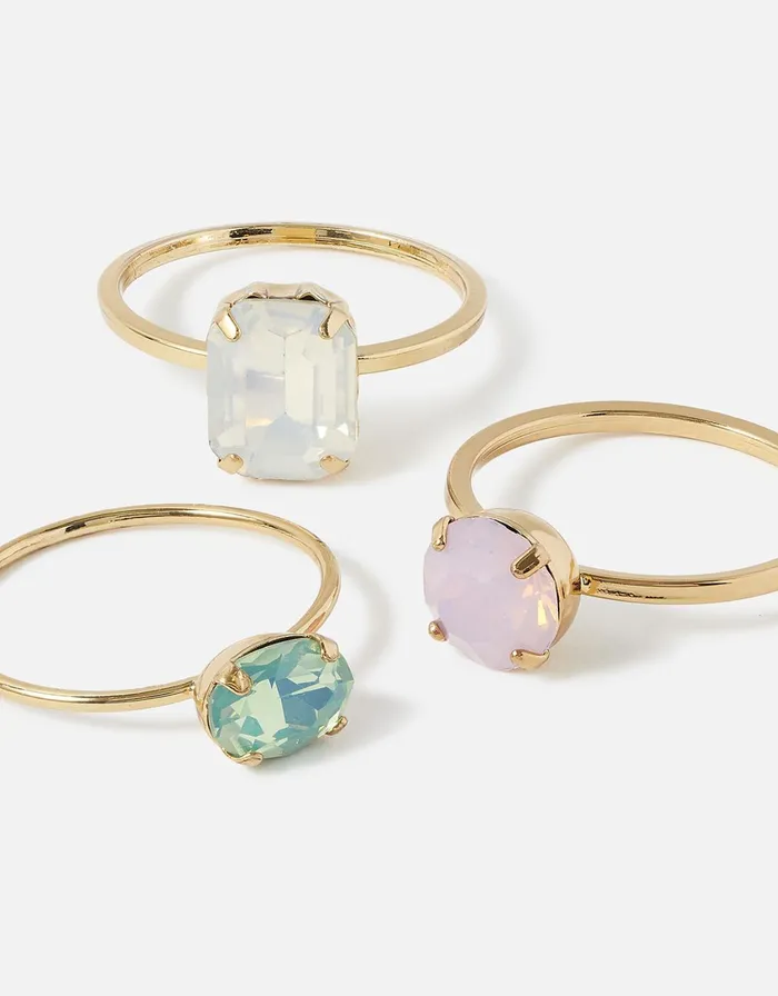 Accessorize Romantic Ramble Statement Ring Set Multi Pastelmulti Women Rings