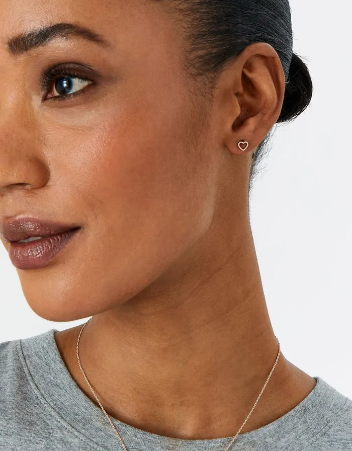 Accessorize Rose GoldPlated Sparkle Stud And Hoop Set Women Earrings