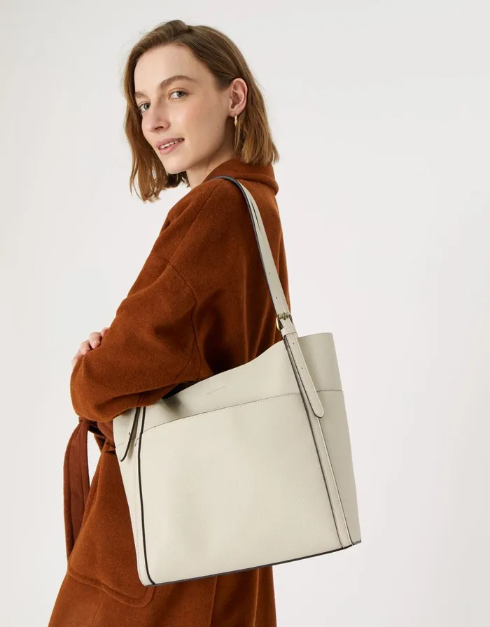 Accessorize Sadie Slouch Shoulder Bag Cream Cream Women Vegan Bags Backpacks and Purses