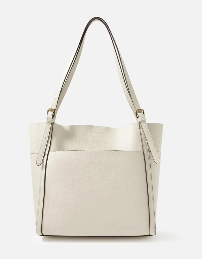 Accessorize Sadie Slouch Shoulder Bag Cream Cream Women Vegan Bags Backpacks and Purses