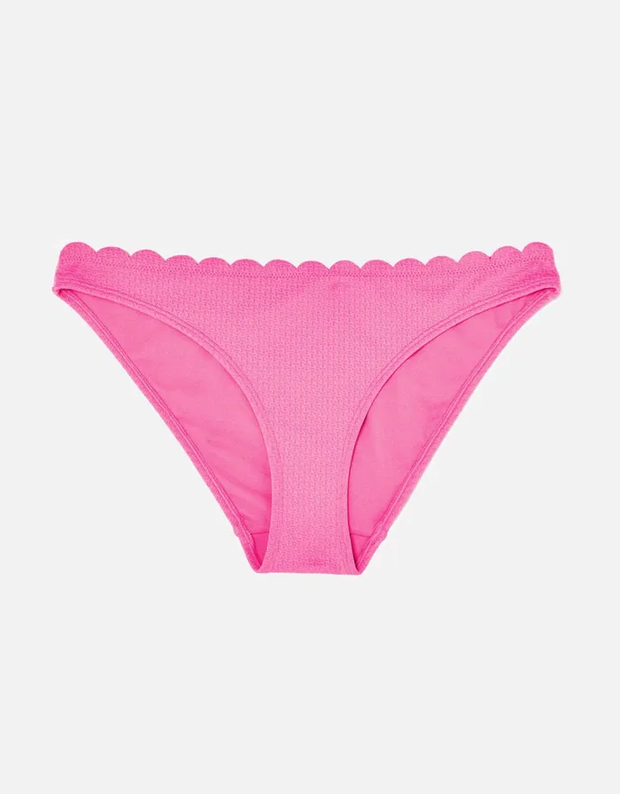 Accessorize Scallop Trim Bikini Briefs Pink Pink Women Bikinis