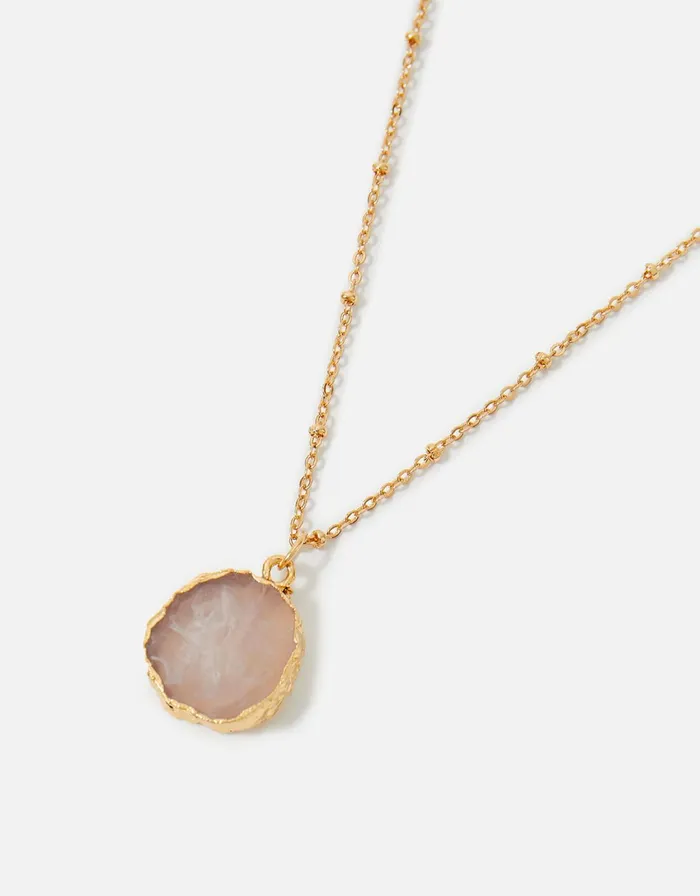 Accessorize Seascape Slice Stone Pendant Necklace Women Necklaces